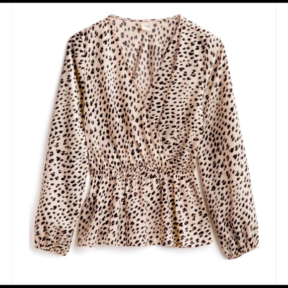Kaileigh Tops - Kaileigh Peplum Blouse Leopard Print